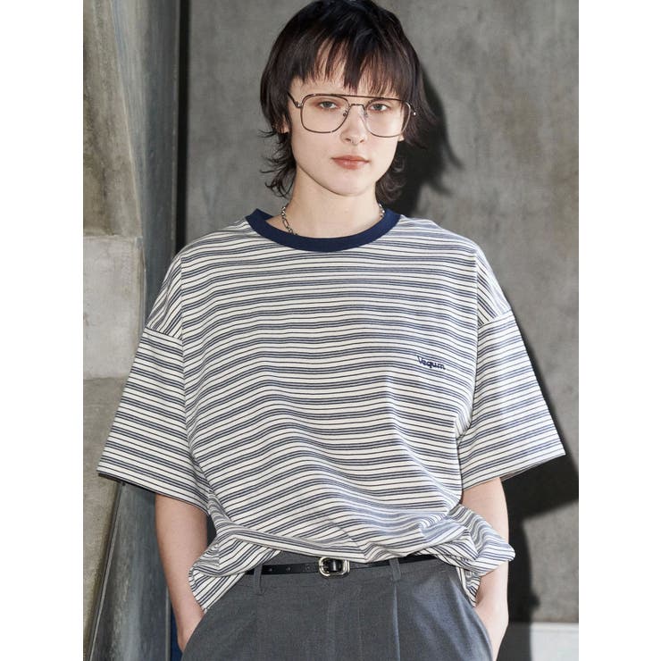 VEQUM】HIGH GAUGE BORDER T SHIRT[品番：MKSW0064616]｜EMODA