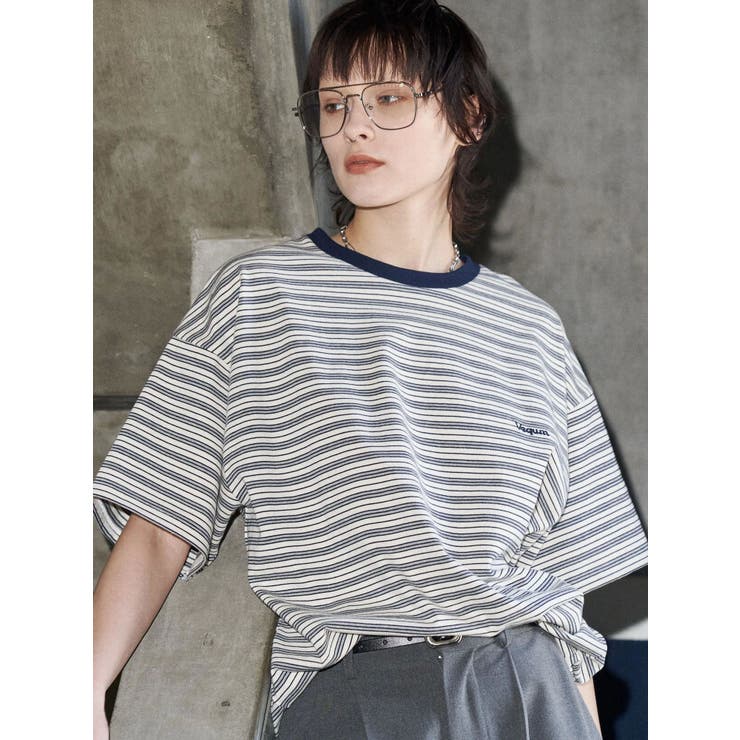 VEQUM】HIGH GAUGE BORDER T SHIRT[品番：MKSW0064616]｜EMODA