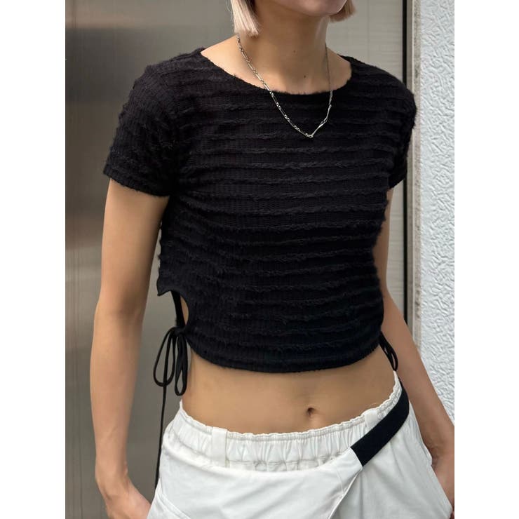 ブラック | サイドハートオープントップス | EMODA