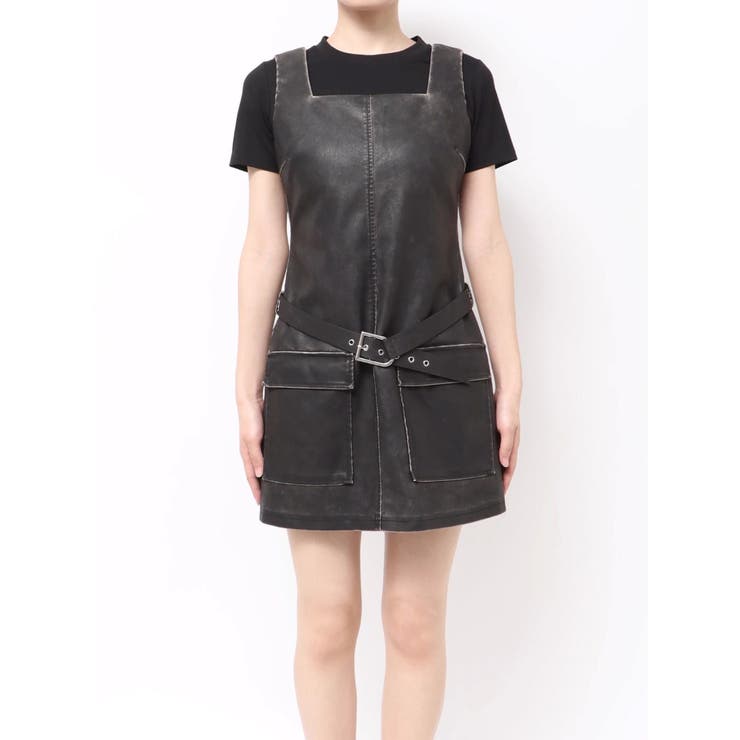 アウトポケットフェイクレザーワンピース | EMODA | 詳細画像14 