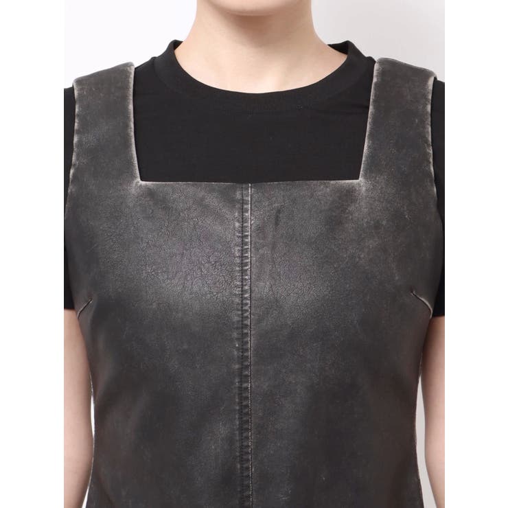 アウトポケットフェイクレザーワンピース | EMODA | 詳細画像17 