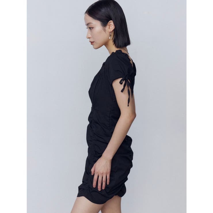 オフショルダーミニギャザーワンピース | EMODA | 詳細画像20 