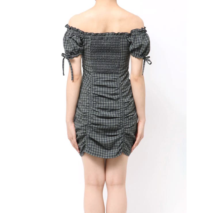 オフショルダーミニギャザーワンピース | EMODA | 詳細画像26 