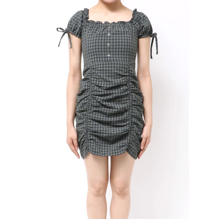 オフショルダーミニギャザーワンピース | EMODA | 詳細画像31 