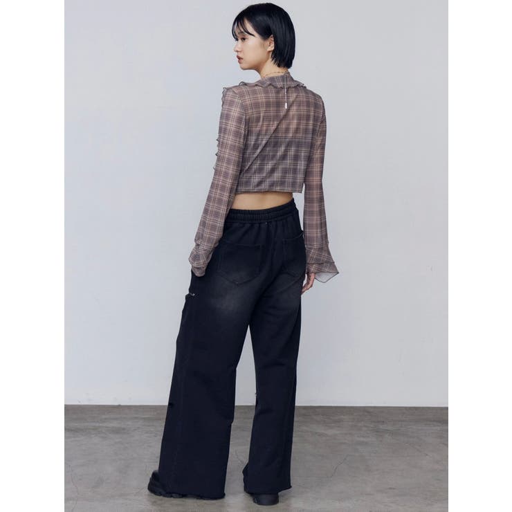 関税送料込 MINGA LONDON サイドストライプ ブラック パンツ 予約》SINGLE TUCK WIDE パンツ（スラックス）｜CITYSHOP