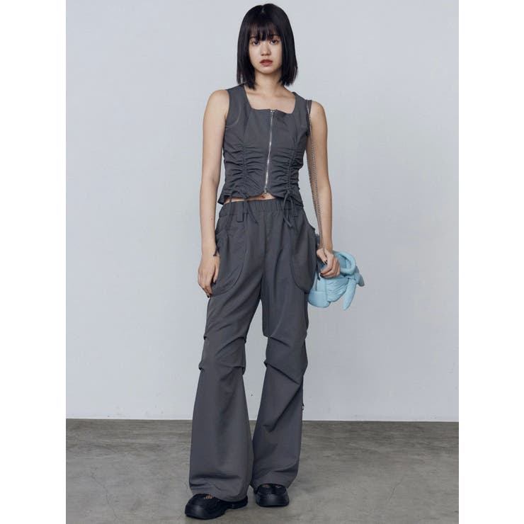 ハングポケットセミフレアパンツ | EMODA | 詳細画像19 