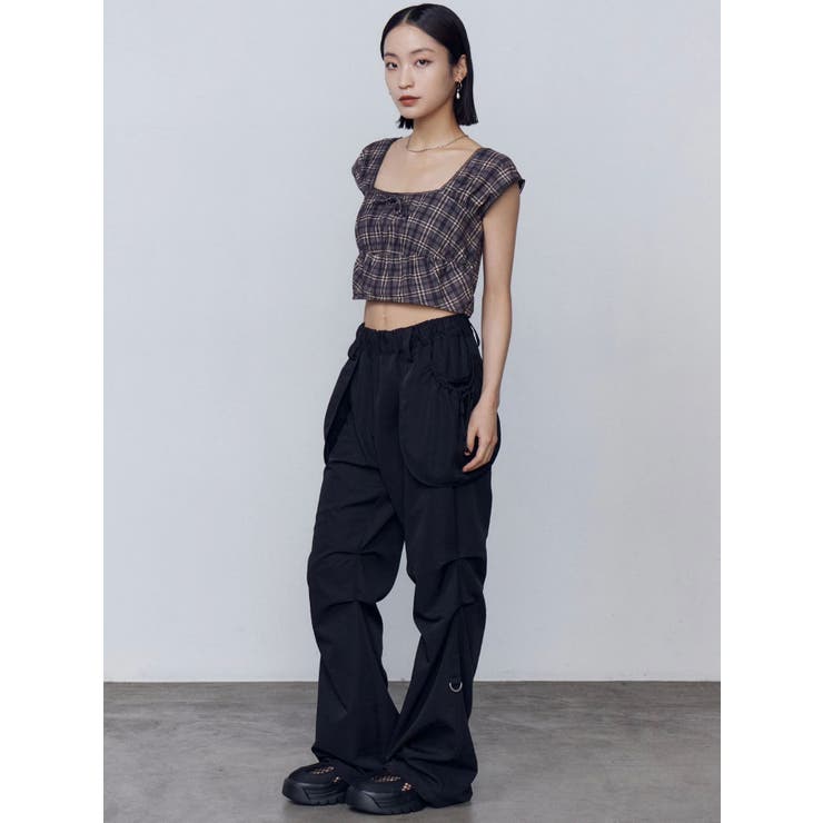 ハングポケットセミフレアパンツ | EMODA | 詳細画像24 