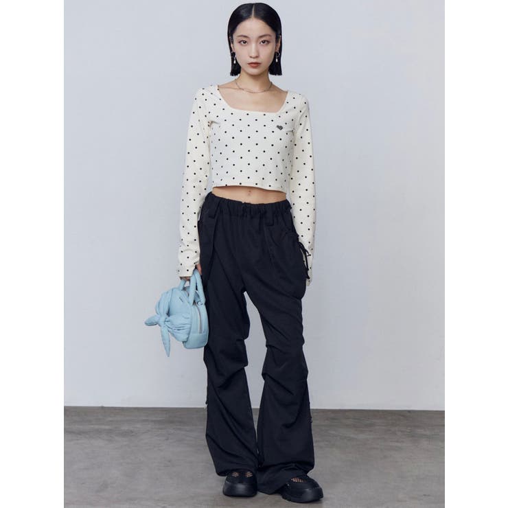 ハングポケットセミフレアパンツ | EMODA | 詳細画像25 