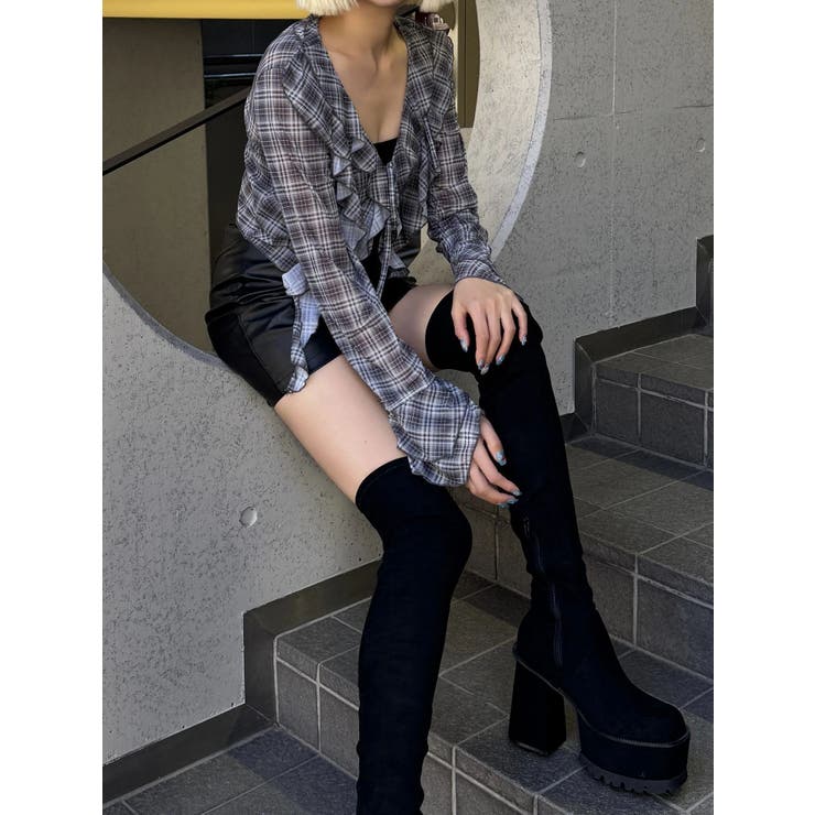 カーブウエストミニスカート | EMODA | 詳細画像10 