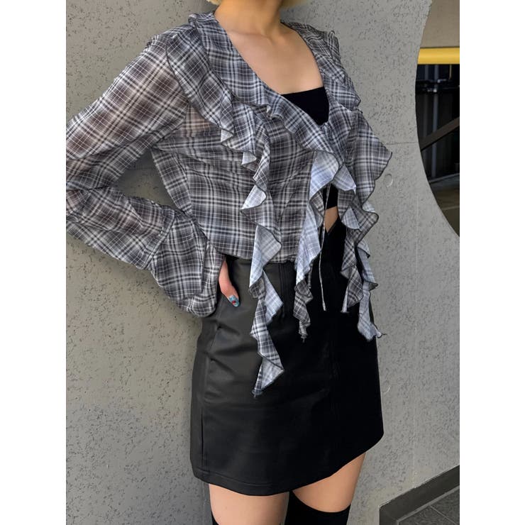 カーブウエストミニスカート | EMODA | 詳細画像9 