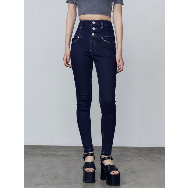 【ELDER】NUDEハイウエストデニム | EMODA | 詳細画像10 