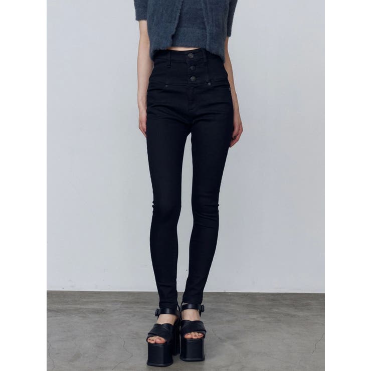 【ELDER】NUDEハイウエストデニム | EMODA | 詳細画像2 