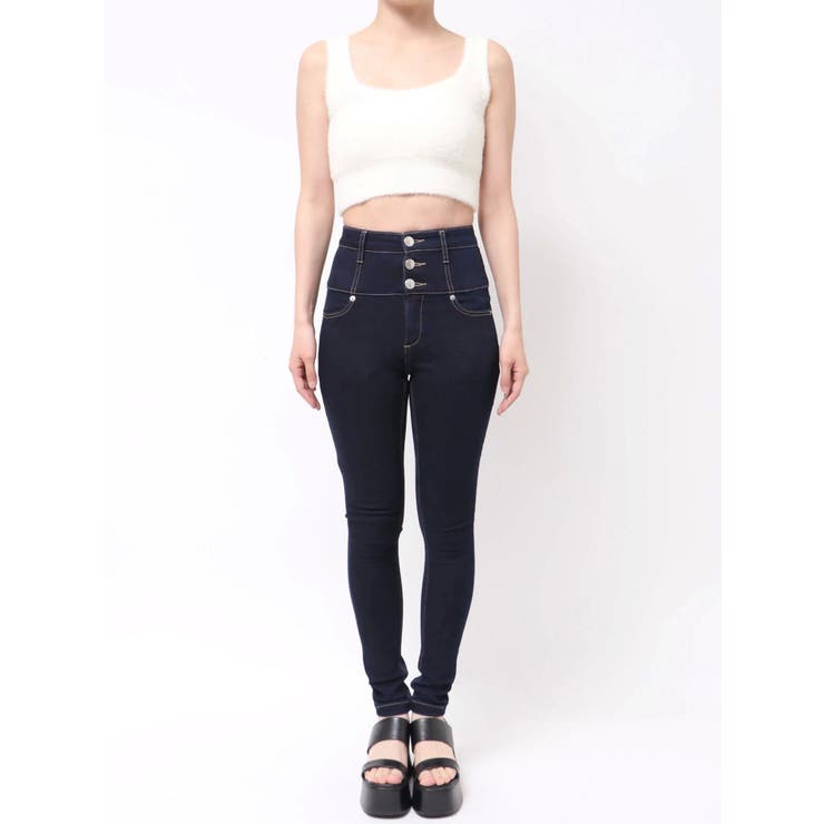 【ELDER】NUDEハイウエストデニム | EMODA | 詳細画像24 