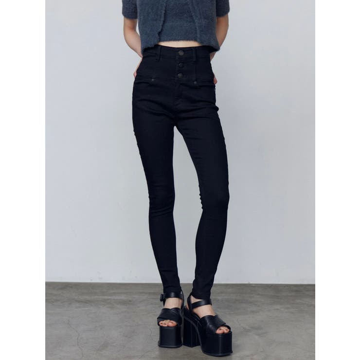 【ELDER】NUDEハイウエストデニム | EMODA | 詳細画像4 