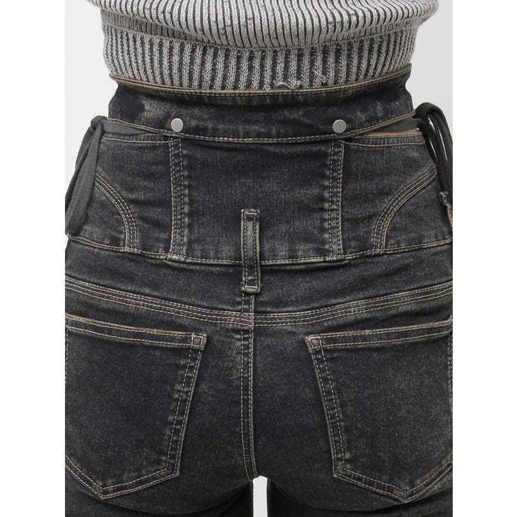 サイドオープンハイウエストフレアパギンス | EMODA | 詳細画像50 