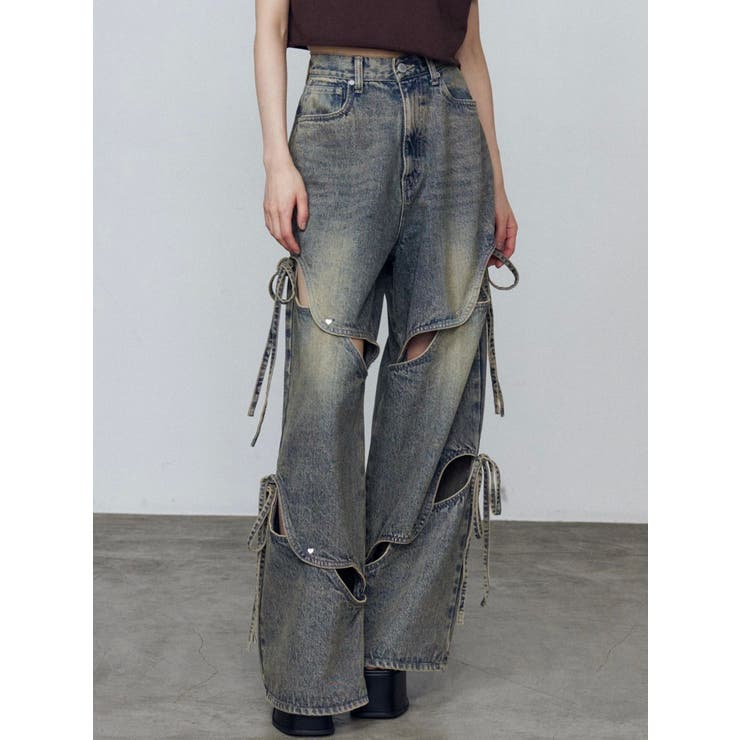 カットアウトルーズジーンズ | EMODA | 詳細画像15 