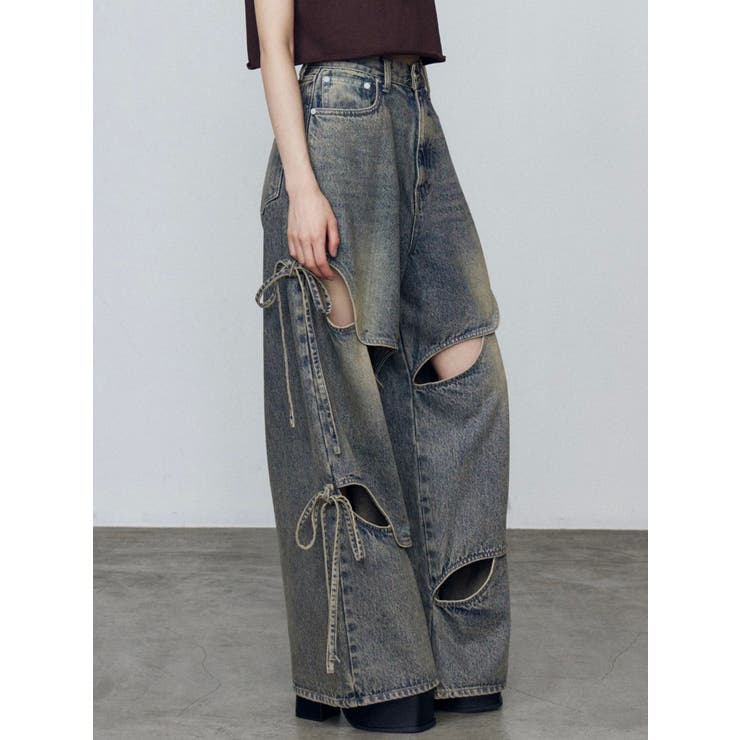 カットアウトルーズジーンズ | EMODA | 詳細画像16 