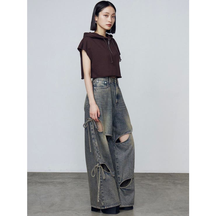 カットアウトルーズジーンズ | EMODA | 詳細画像18 
