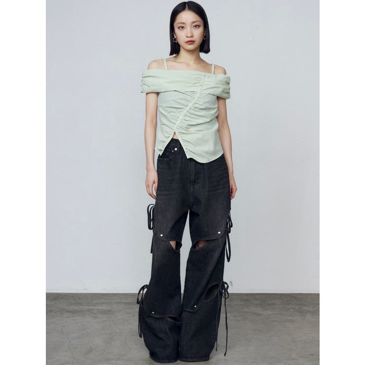 カットアウトルーズジーンズ | EMODA | 詳細画像25 