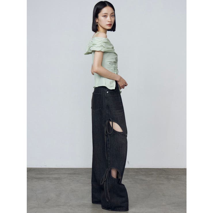 カットアウトルーズジーンズ | EMODA | 詳細画像26 