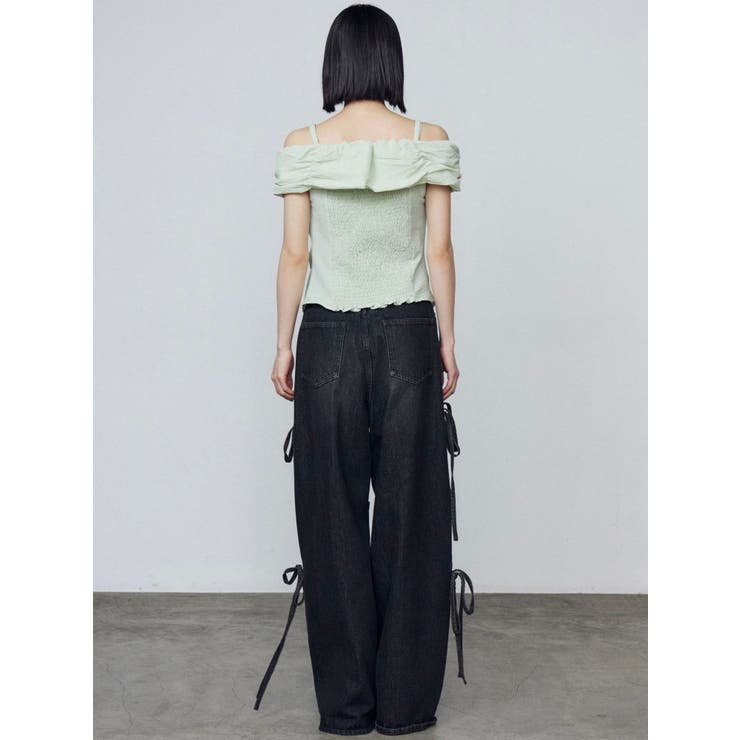 EMODA カットアウトルーズジーンズ【美品】 EMODA ジーンズ デニム デニムパンツ カットアウトルーズ