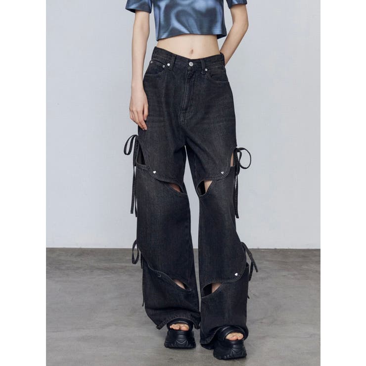 カットアウトルーズジーンズ | EMODA | 詳細画像28 