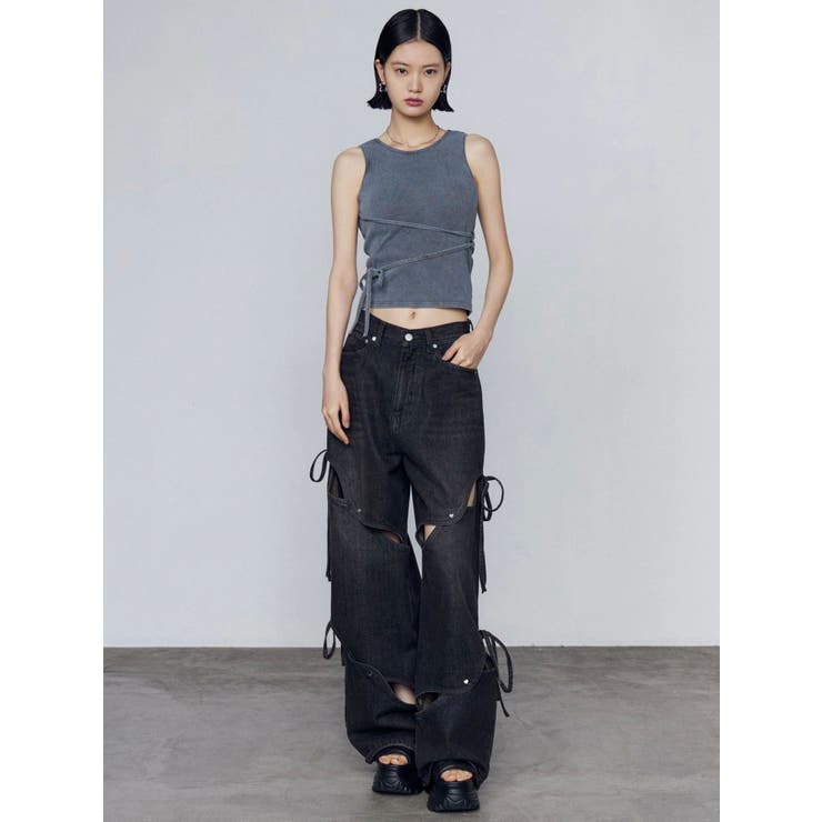 カットアウトルーズジーンズ | EMODA | 詳細画像35 