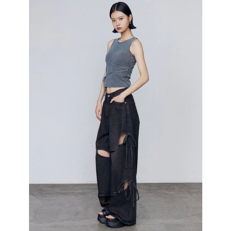 カットアウトルーズジーンズ | EMODA | 詳細画像36 