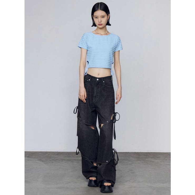 カットアウトルーズジーンズ | EMODA | 詳細画像37 