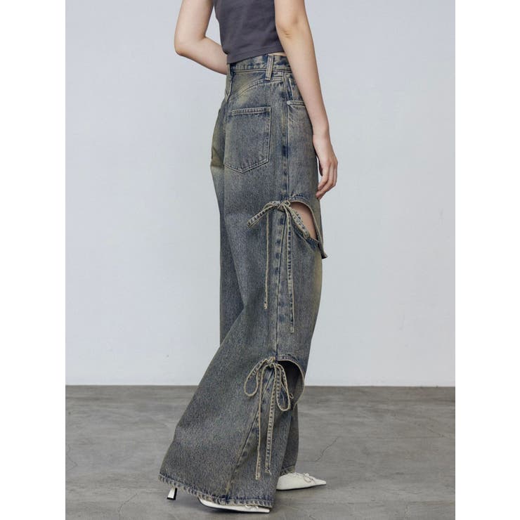 カットアウトルーズジーンズ | EMODA | 詳細画像4 