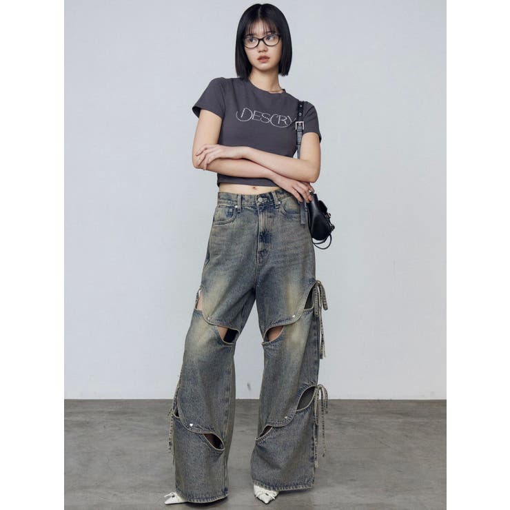 カットアウトルーズジーンズ | EMODA | 詳細画像8 