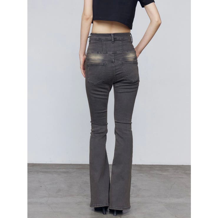 ハングレースアップハイウエストパギンス[品番：MKSW0065154]｜EMODA