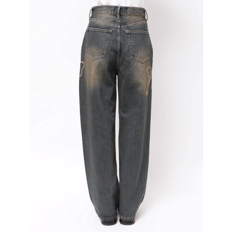 リボングラフィックルーズジーンズ | EMODA | 詳細画像31 