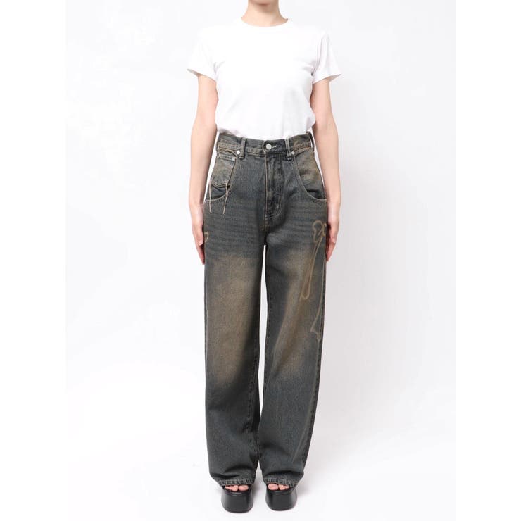 リボングラフィックルーズジーンズ | EMODA | 詳細画像37 