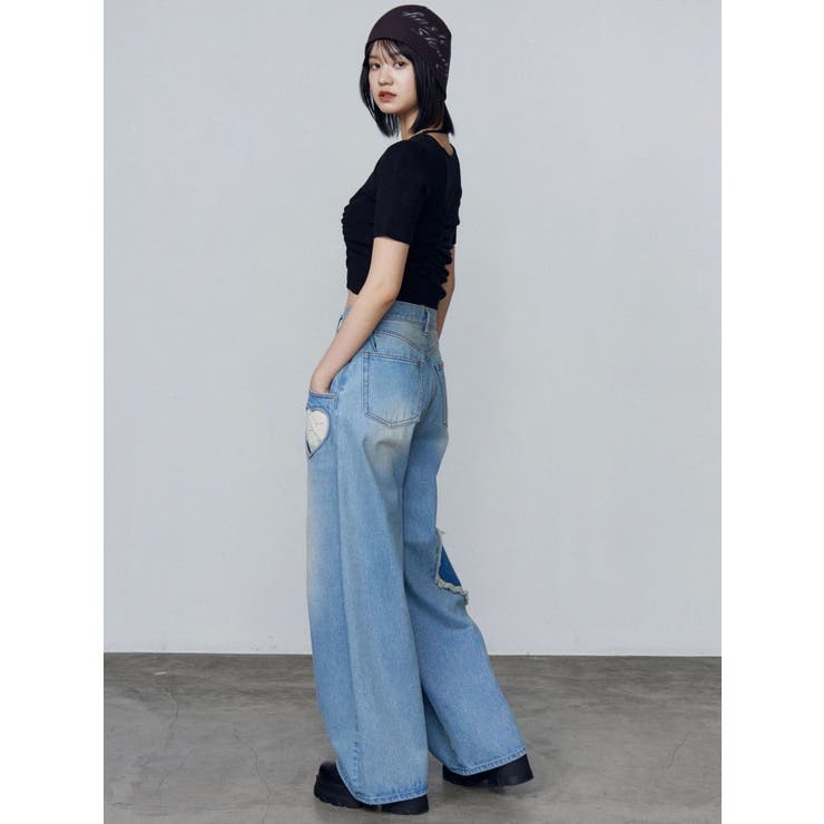 チョーカーギャザーショートスリーブニット | EMODA | 詳細画像22 