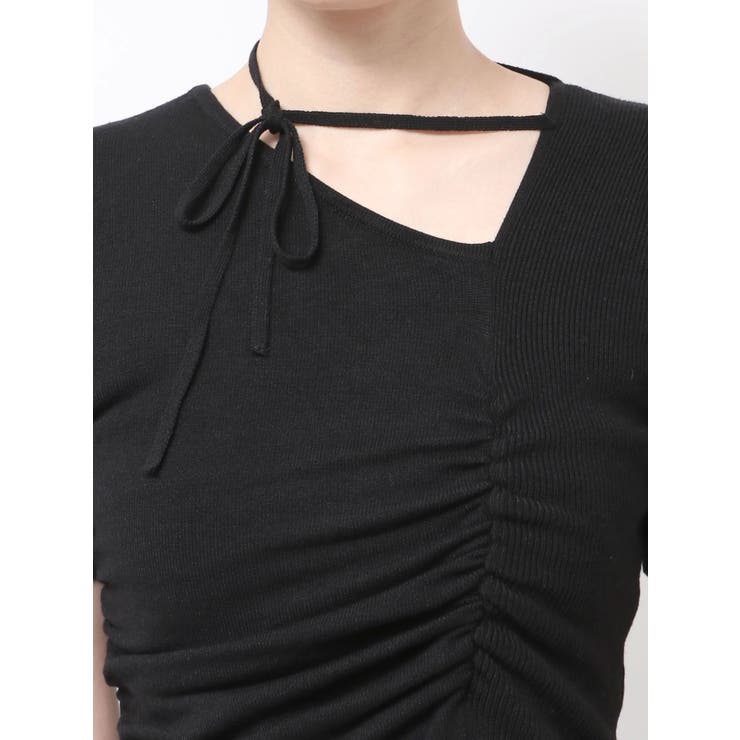 チョーカーギャザーショートスリーブニット | EMODA | 詳細画像36 