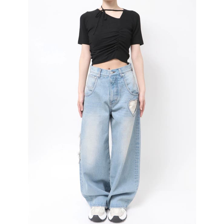 チョーカーギャザーショートスリーブニット | EMODA | 詳細画像40 