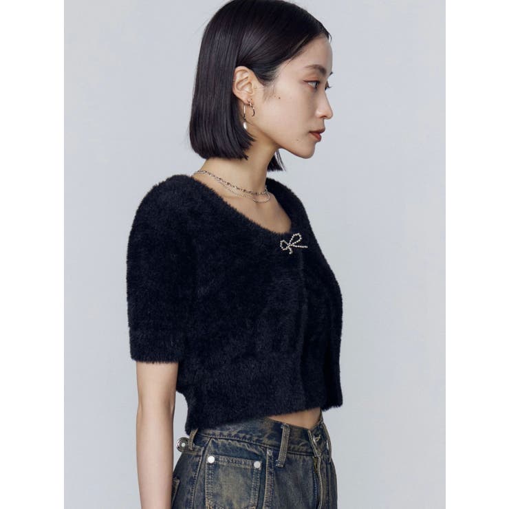 リボンチャームシャギーツインニット | EMODA | 詳細画像19 