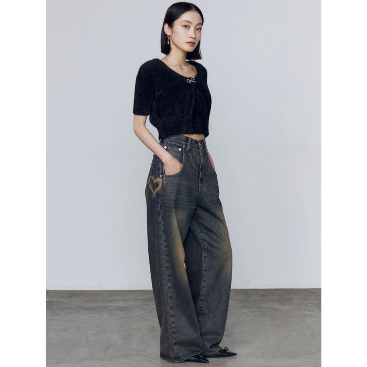 リボンチャームシャギーツインニット | EMODA | 詳細画像22 