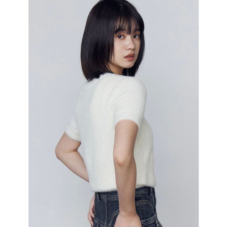 リボンチャームシャギーツインニット | EMODA | 詳細画像3 