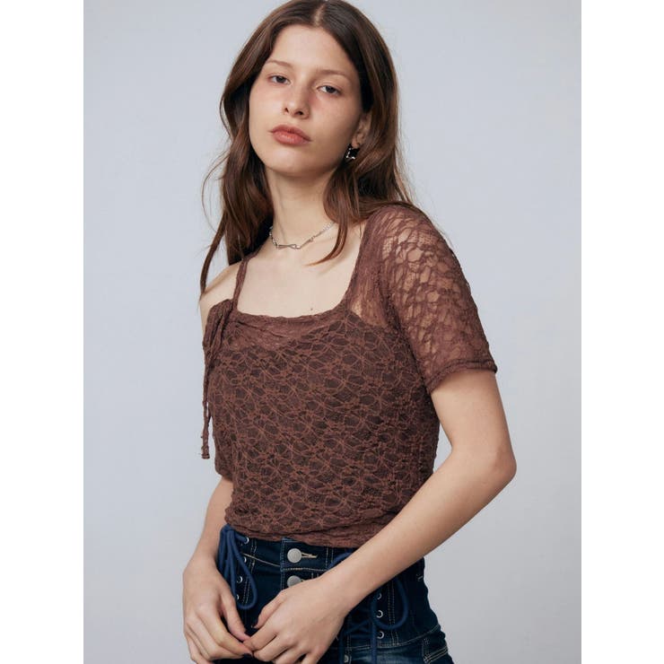 レーススキンフィットトップ | EMODA | 詳細画像13 