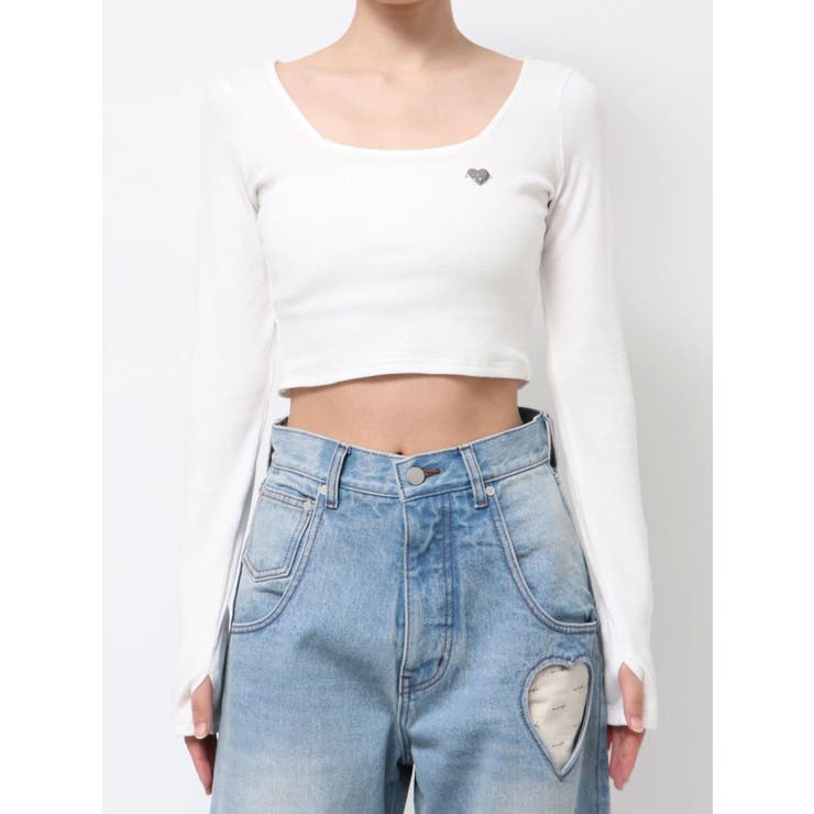 クロスクロップフィットトップ | EMODA | 詳細画像1 