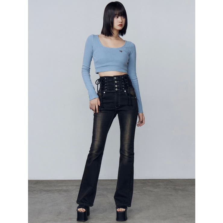 クロスクロップフィットトップ | EMODA | 詳細画像19 