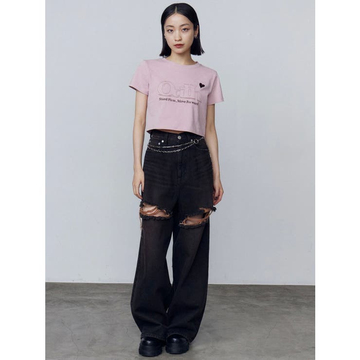 ロゴパッチミニマルTシャツ | EMODA | 詳細画像5 