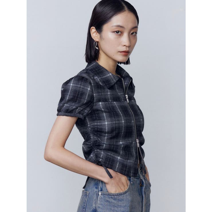 ストリングリボンジップシャツトップ | EMODA | 詳細画像11 