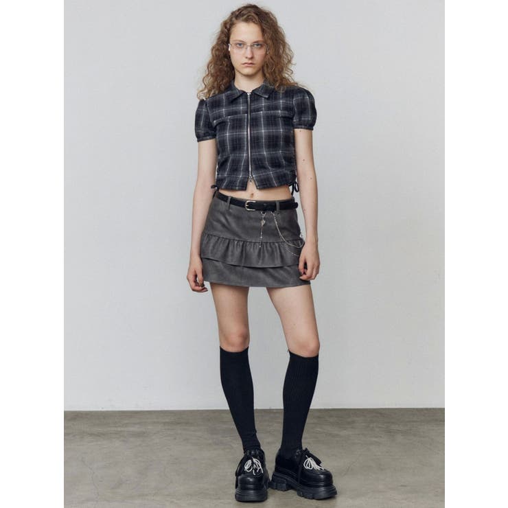 ストリングリボンジップシャツトップ | EMODA | 詳細画像16 