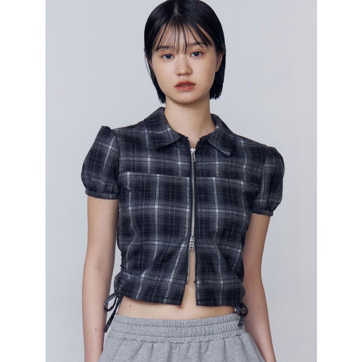 ストリングリボンジップシャツトップ | EMODA | 詳細画像17 