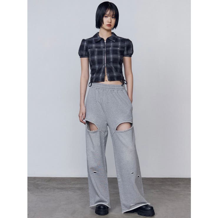 ストリングリボンジップシャツトップ | EMODA | 詳細画像20 