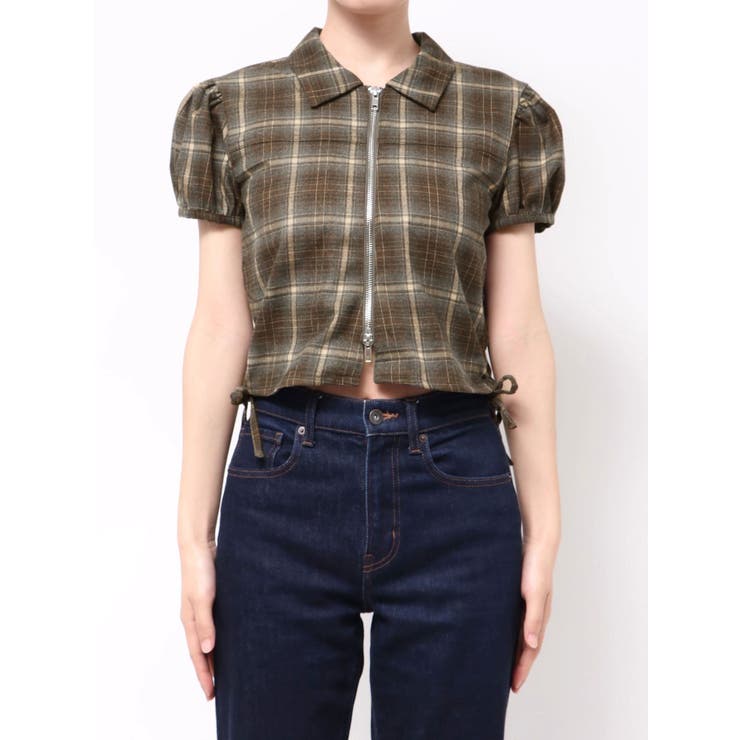 ストリングリボンジップシャツトップ | EMODA | 詳細画像30 