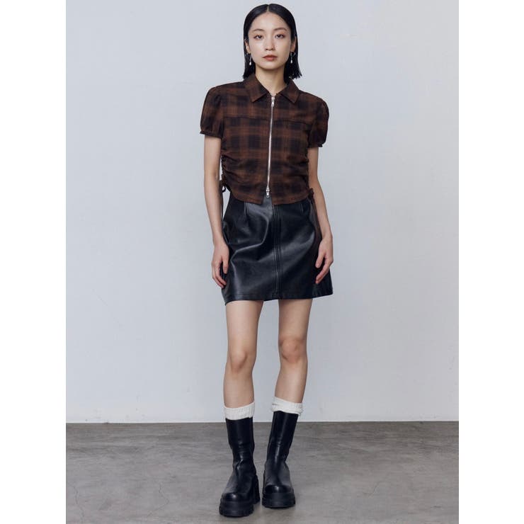 ストリングリボンジップシャツトップ | EMODA | 詳細画像8 